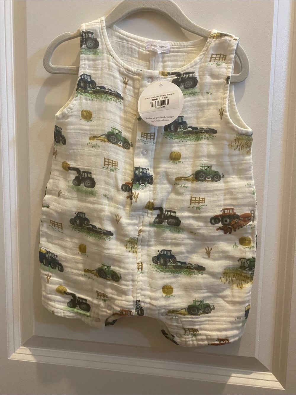 NWT Angel Dear Muslin Shorty Romper